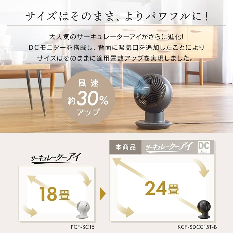 美品新品　サーキュレーターアイ　アイリスオーヤマ　DCジェット　パワフル10切替 サーキュレーターアイDC JET|アイリスオーヤマ